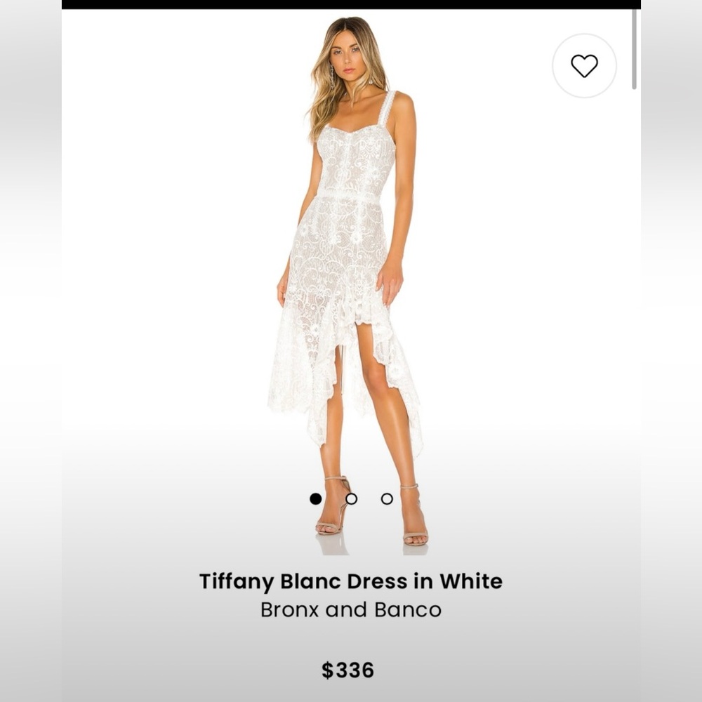 Bronx and Banco white lace dress